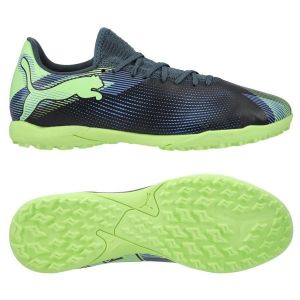 Puma Mixte Future 7 Play TT Soccer Shoe, Gray Skies-Elektro Purple-Fizzy Apple White, 46 EU