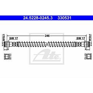 ATE Flexible de frein CITROEN XSARA, PEUGEOT 306, CITROEN ZX (00324.5228-0245.3)