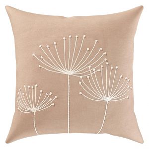 Coussin brod&eacute; LAYA - beige