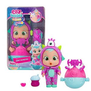 Cry Babies Magic Tears Jumpy Monsters, Stars Fuzz, Poup&eacute;e &agrave; Collectionner avec Pyjama Monstre, Jouet Filles et Enfants +3 Ans