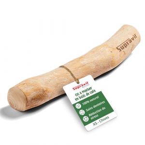 Supravit Nat&uuml;rlicher Kauknochen aus Kaffeeholz f&uuml;r Hunde XS