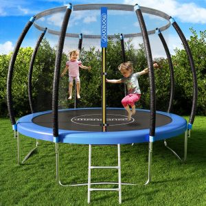 Image de Monzana Trampoline ø 244/305 cm tüv Rheinland gs Certificate Set Safety Net Inside Ladder Edge Protection Kids Children Garden Outdoor 305 cm