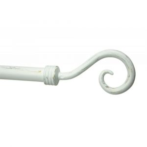 Secodir - crosse - Embout tringle &agrave; rideau &Oslash;20 mm style lasur&eacute; Coloris - Blanc lasur&eacute; - Blanc lasur&eacute;