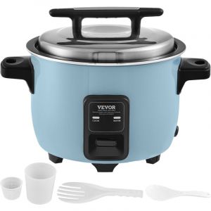 VEVOR Cuiseur à Riz Commercial, Auto-cuiseur de Riz 60 Tasses 13 Litres, Pot Intérieur Antiadhésif, Cuisson Rapide et Maintien au Chaud 24 Heures, avec Verre Doseur et Spatule, pour Restaurant