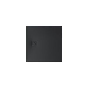 Roca Receveur de douche extra plat en Stonex Terran-N+Grille Twist-800x800mm - Noir