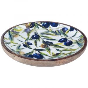 Signes Grimalt Plat de cuisine Boîtes et plateaux multicolores Olive Dish 23x23x3cm 16588