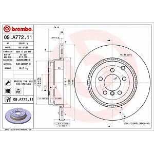 Brembo Frein À Disque LAND ROVER 09.A772.11 LR011891,LR031846 Disques De Frein