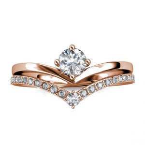 Bague Zinnia Or Rose