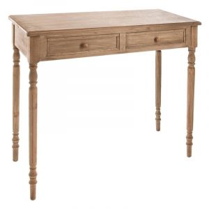 Image de Console 2 Tiroirs en Bois "Tasha" 100cm Naturel Prix