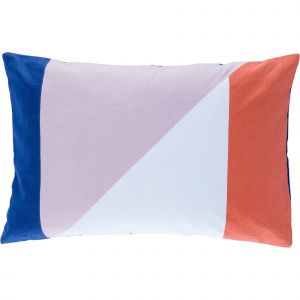 Febronie - Housse de coussin d'extérieur Colorblock terracotta - 60x40 cm