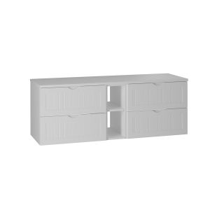 Petits-meubles - Meuble sous-vasque 140cm niche plan de toilette Soline Blanc