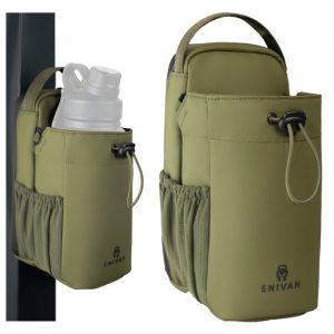 Enivan - Sac Magnétique Sport Fixation Aimantée Gourde 15L Téléphone Clés Bandoulière Unisexe Gym Musculation Vert