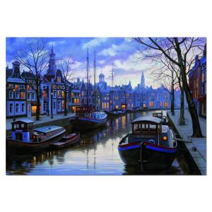 Image de Educa Puzzle Eugene Lushpin: Le soir à Amsterdam 1500 pièces