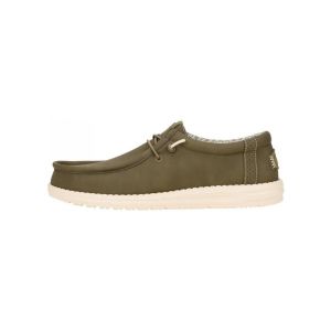 Dude HEY Wally Classic - Chaussures pour Hommes - Baskets avec Semelles Confortables - Style Mocassin, Olive, 43