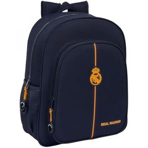 Safta Sac à dos scolaire - Real Madrid 2ème équipe 24/25 - Confortable - Adaptable au chariot - Bleu marine
