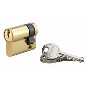 THIRARD DEMI-CYLINDRE 30 x 10 mm 3 clés avec vis de 50 mm laiton