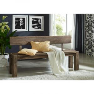 Banc avec dossier 180x35 Palissandre huilé Gris taupe nature grey 702