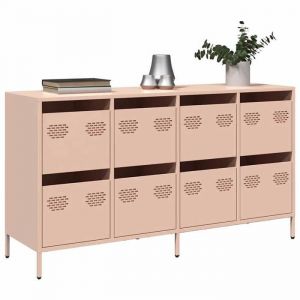 VidaXL Buffet rose 135x39x73,5 cm acier lamin&eacute; &agrave; froid