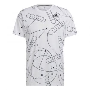 Adidas Tshirt Club Graphic Tennis Blanc - Taille XL