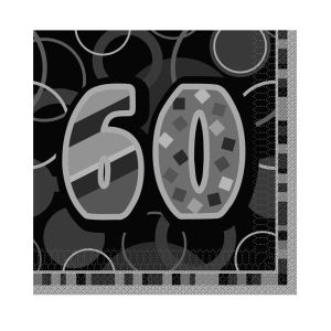 Unique Industries Inc 16 serviettes 60 ans