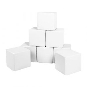Lot cubes XXL mousse 8 pcs blanc