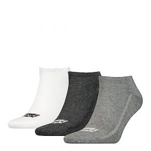 Levi's Sneaker Chaussettes, Gris, 43/46 (Lot de 3) Unisexe