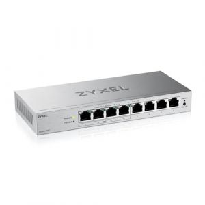 Zyxel Switch PoE 8 Ports | Commutateur Ethernet Gigabit Manageable en Web | 4 Ports PoE+ Budget de 68W | QoS, Link Aggregation, VLAN, IGMP Snooping | sans Ventilateur | Desktop [GS1200-8HPv3]
