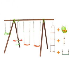 Trigano Bayano - Portique en bois et métal Techwood Premium