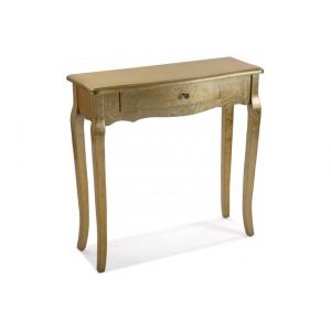 Versa Console avec 1 Tiroir Bois Or OPA