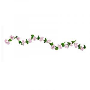 GUIRLANDE FLEURS CERISIER BLC/ROSE 220CM Rose, fuchsia VÉGÉTATION ARTIFICIELLE Rose, Fuchsia