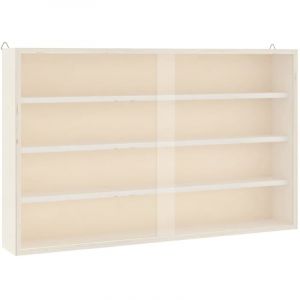 VidaXL Vitrine de collection en bois avec portes 60x8,5x37 cm