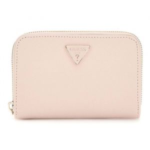 Guess Porte-monnaie rose pour femme - Rosalba SLG Medium Zip Around Wallet M Rose 312823