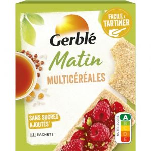 Gerbl&eacute; Tartines Multic&eacute;r&eacute;ales, Sans Sucres Ajout&eacute;s et Riche en Fibres, Sans Gluten, 21 tartines, 125g, 221591