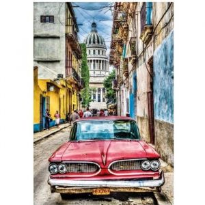 Image de Educa Puzzle Adulte Cuba Voiture Ancienne De La Havane - 1000 Pieces - Collection Paysage - Vintage - Nouveaute