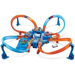 Mattel Intersection collision, coffret de jeu pour petites voitures avec circuits et pistes, jouet pour enfant, dtn42
