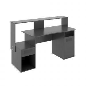 Bureau effet bois anthracite 160x69 cm