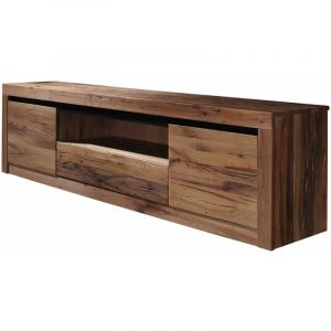 Meuble TV 202x42 Chênes sauvage et lombard huilé Tabacco brown MONTREUX 305