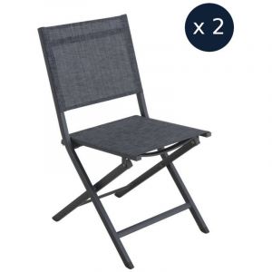 2 Chaises de jardin pliante Censo structure aluminium