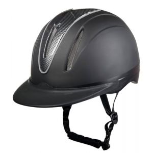 HKM Casque d'équitation-Art Carbon Noir Mat 58
