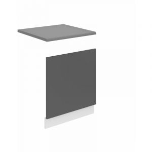 Habillage de Porte Lave Vaisselle PO60 Meuble Lave Vaisselle avec Plan de Travail i Accessoire pour Lave-Vaisselle Cuisine - Teille: 1,6 x 60 x 57 cm
