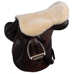 Horze Couvre-si&egrave;ge de selle d'&eacute;quitation en peau de mouton Harleigh