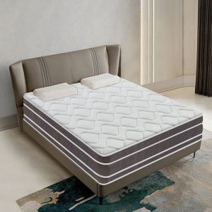 Yidatong - Premium Matelas 140x190 cm, Ép 23 cm, luxe - Sommeil Réparateur - 7 Zones de Soutien, Respirante, Mousse haute densité - Blue Latex