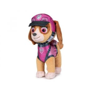 Image de Peluche stella 29 cm chiot pompier - pat patrouille dino rescu - doudou chien heros - set jouet enfant + carte animal