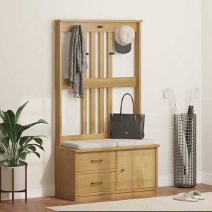 VidaXL Portemanteau sandnes 87x40x159,5 cm bois massif pin