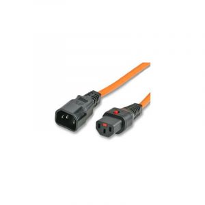 Image de IEC-LOCK Rallonge d alim IEC C14 vers IEC C13 à verrouillage orange - 2,0 m