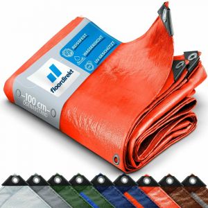 Bâche de protection imperméable 80 g/m² Orange 3 x 5 m - Orange