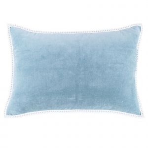 Housse de coussin velours Ella vert céladon
