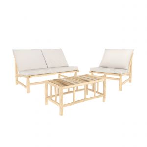 Salon de jardin Ily 3 personnes en bois de teck