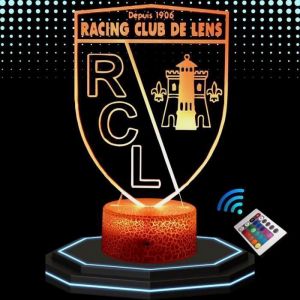 Lampe de Chevet 3D LED - RC Lens - Multicolore - Tactile - T&eacute;l&eacute;commande - Cable USB