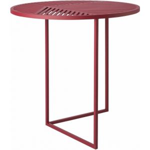 Image de Petite friture Table basse Iso-A / Ø 47 x H 44 cm rouge en métal